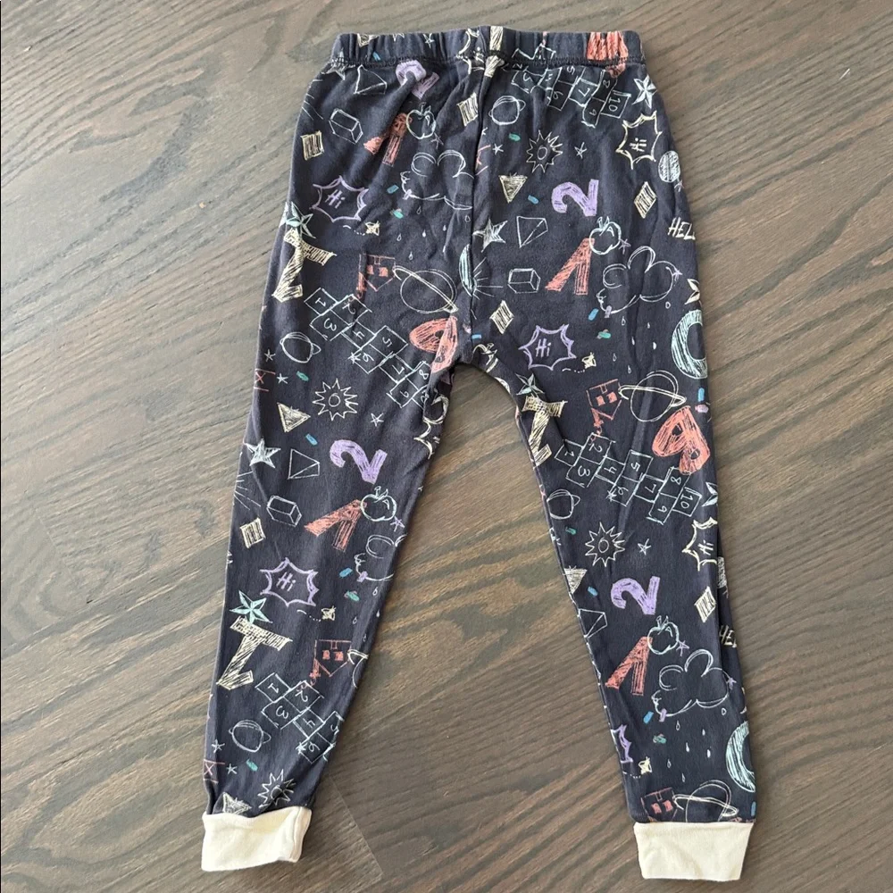 Burt’s Bees Baby Sidewalk Chalk Organic Cotton Pajama Set 3T EUC